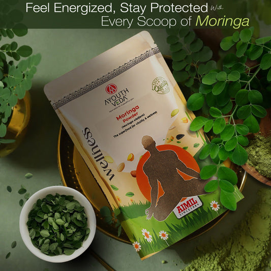 Moringa Powder | Pure Moringa oleifera Leaf Superfood for Daily Detox, Immunity & Natural Vitality | Nutrient-Dense, Antioxidant-Rich & Vegan Wellness Support | Ideal for Energy, Digestion & Overall Health | Net Qty: 200g 200g