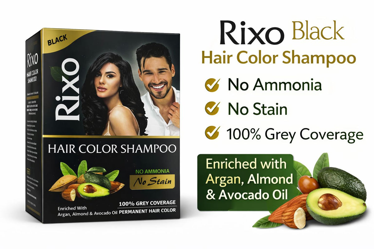 Rixo Black Hair Color Shampoo 25ml x 10 (250ml)