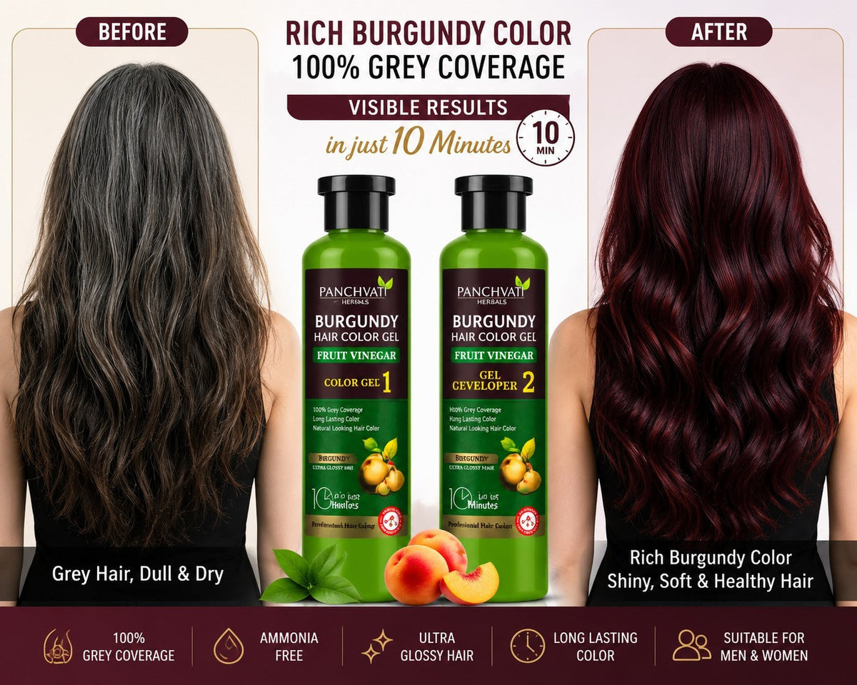 Burgundy Hair Color Gel with Fruit Vinegar 500ml x 2