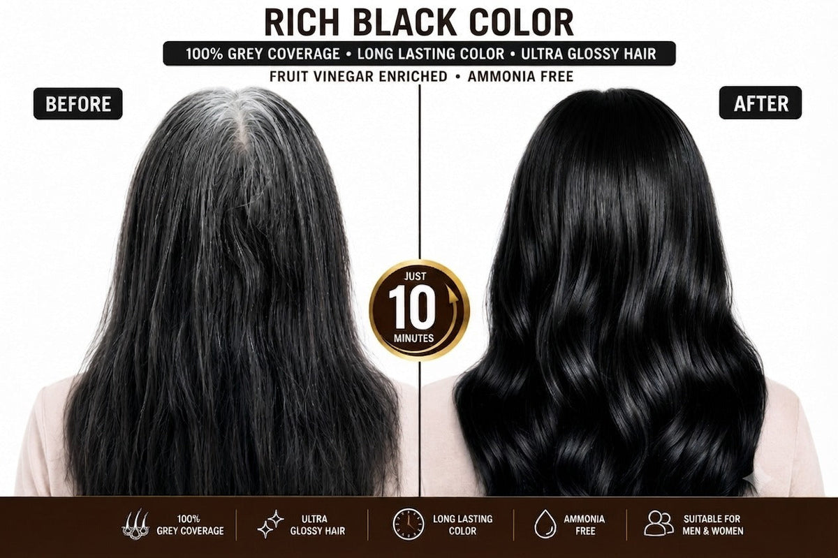 Fruit Vinegar Black Hair Color Gel 25ml x 10 Sachets