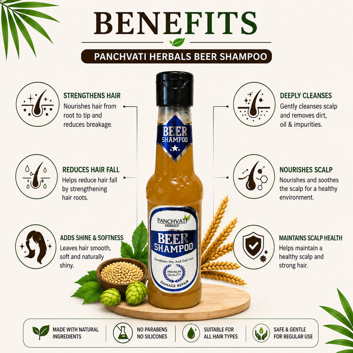 Beer Shampoo 180ml x 2