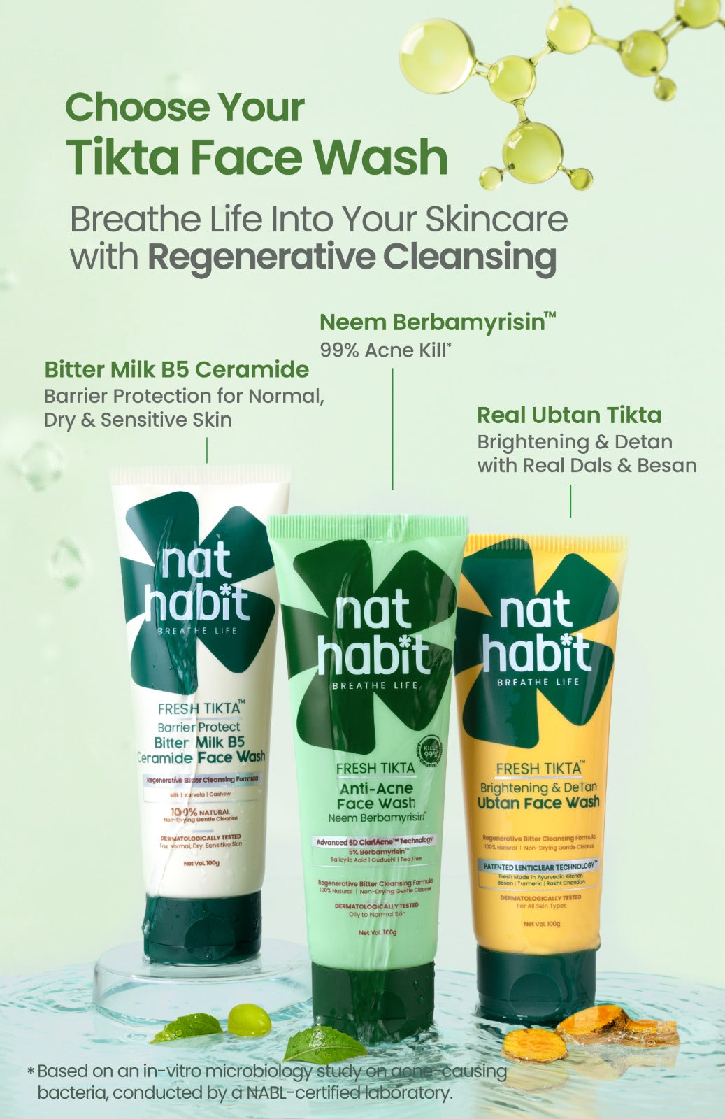 Anti-Acne Neem Berbamyrisin™ Tikta Face Wash 100g