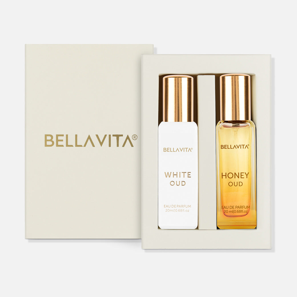 【Bella Vita】 Luxury Perfume Combo (White Oud + Honey Oud)｜ラグジュアリー パフューム コンボ（ホワイトウード＋ハニーウード）｜20ml×2本