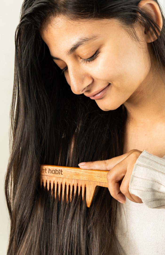Wide Tooth Kacchi Neem Comb ワイドトゥース ニーム コーム