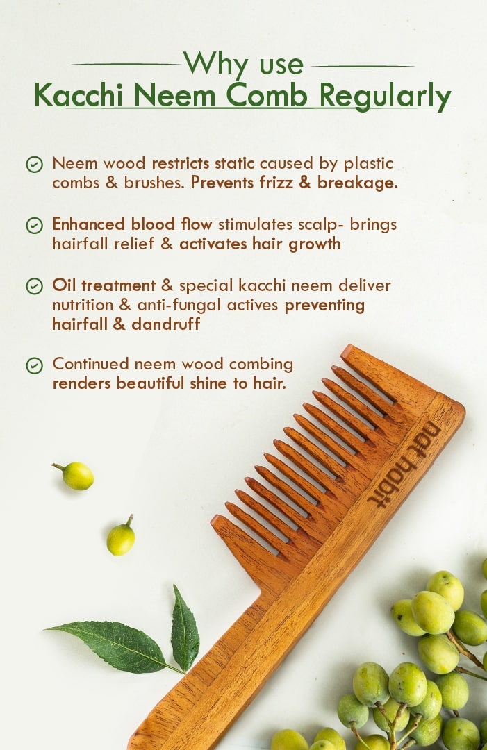 Wide Tooth Kacchi Neem Comb ワイドトゥース ニーム コーム