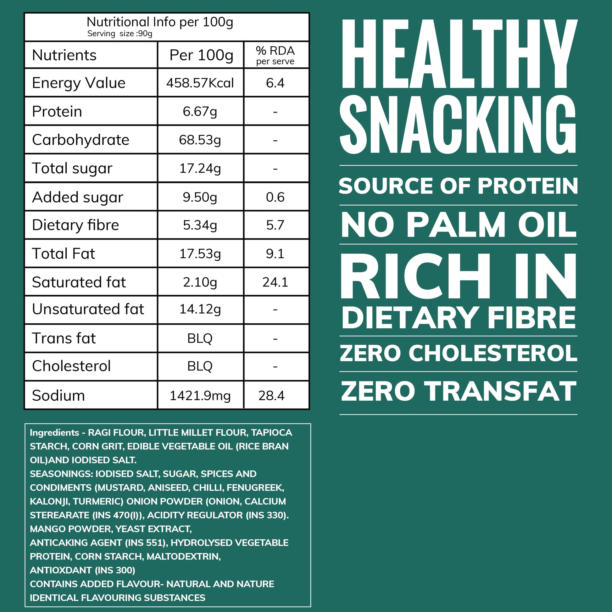 Achari Masala Ragi Sticks 43g
