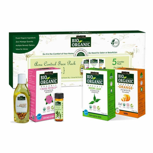 Bio Organic Acne Control Face Pack DIY Combo Beauty Kit - 90g + 30ml 90g