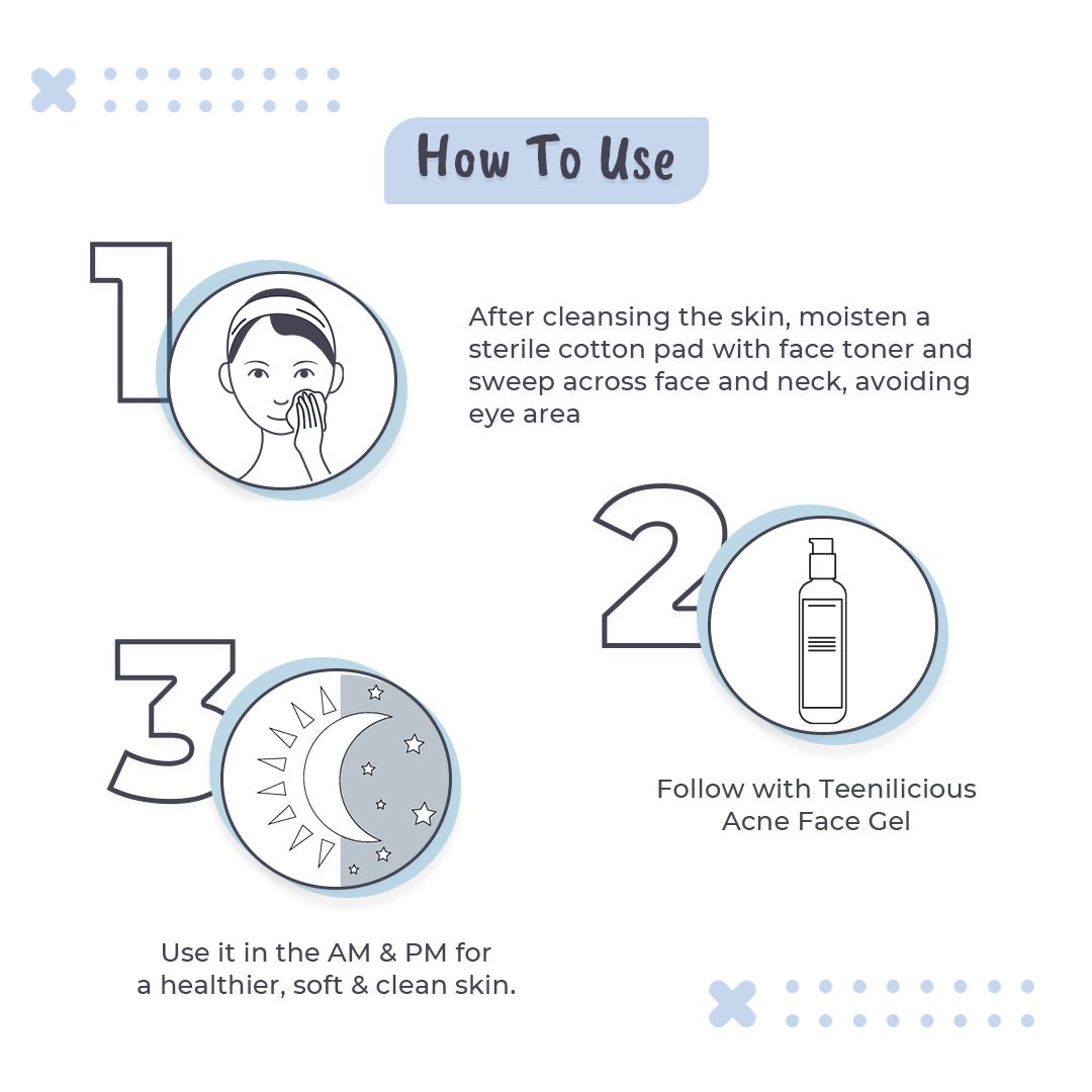 Teenilicious Acne Face Toner With Benzoyl Peroxide 100ml - For Inflamed Acne Prone Skin 100ml