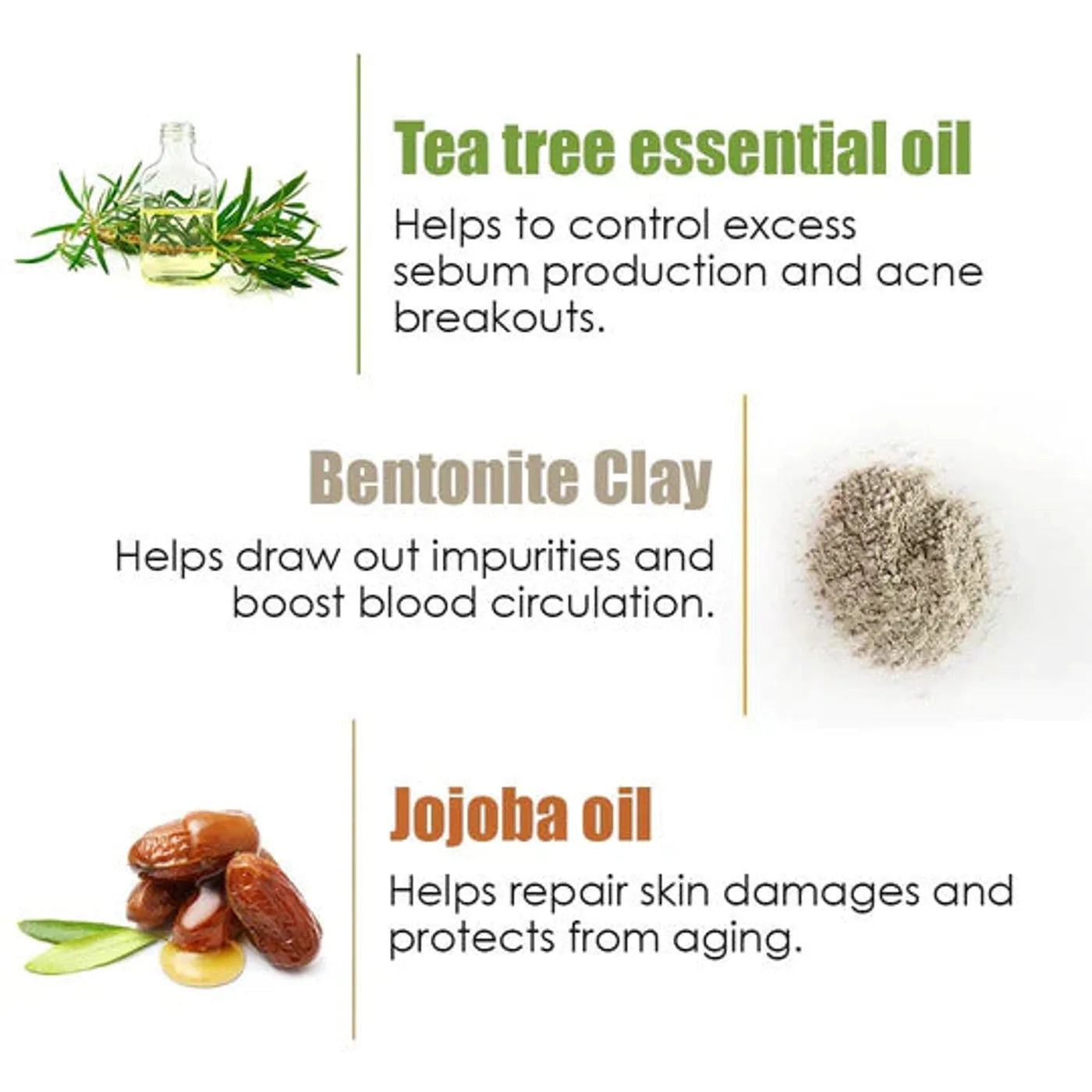 Neem & Tea Tree Oil Anti-Acne Clay Face Mask Controls Oil and Reduces 200ml