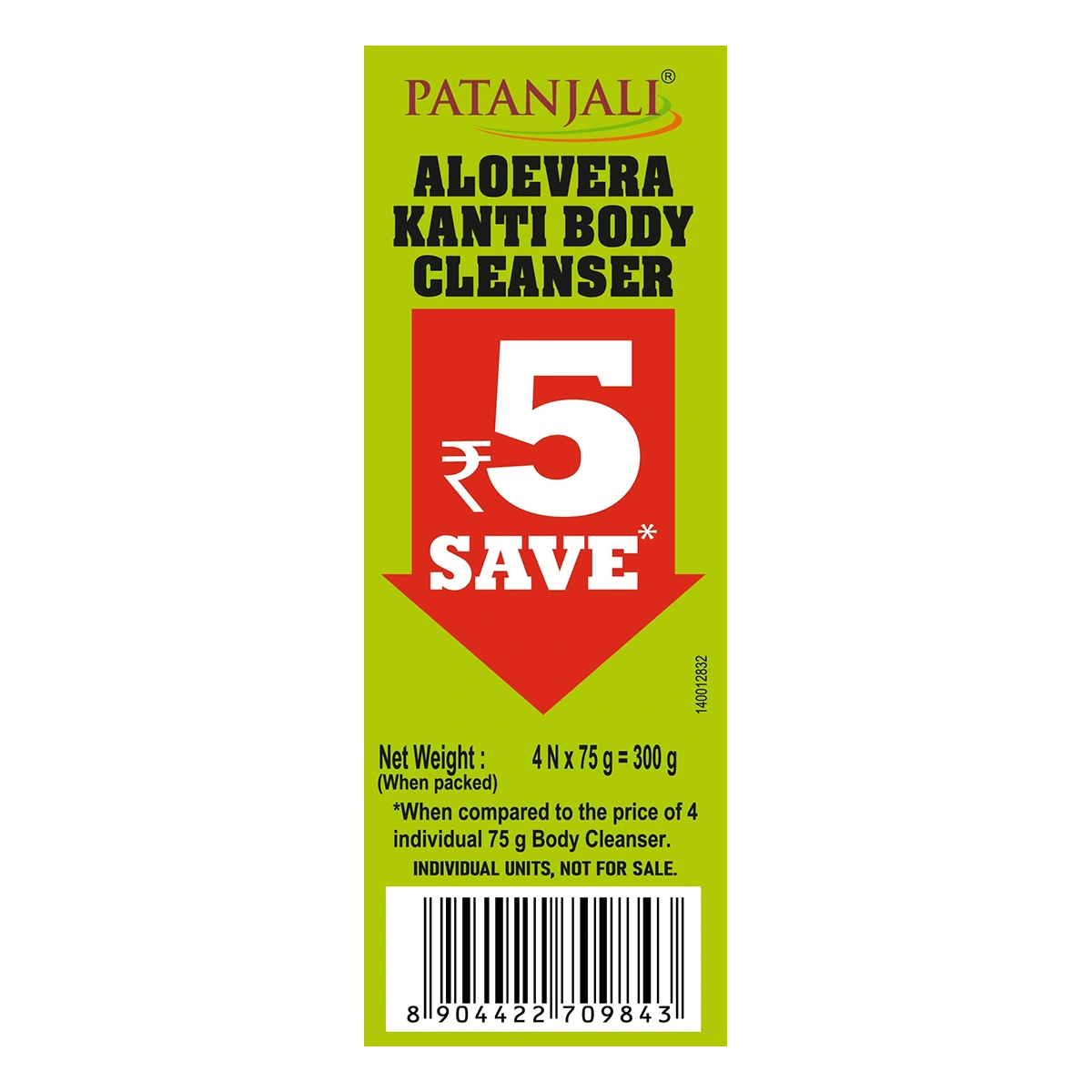 Patanjali Aloevera Kanti Body Cleanser-(4x1) 75 G