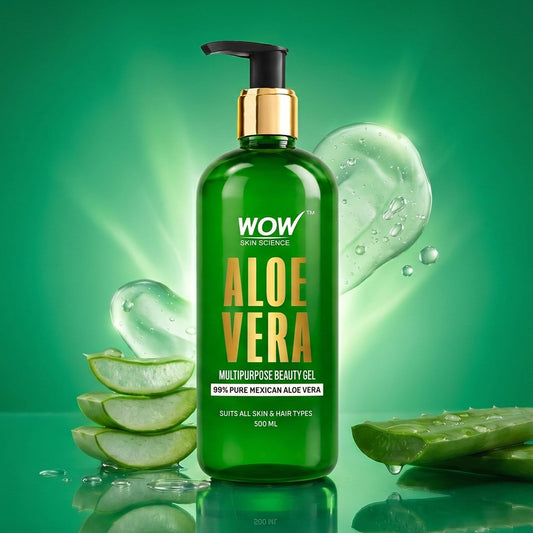 【WOW Skin Science】 Aloe Vera Gel Moisturizer 99% Pure for Deep Hydration 500ml