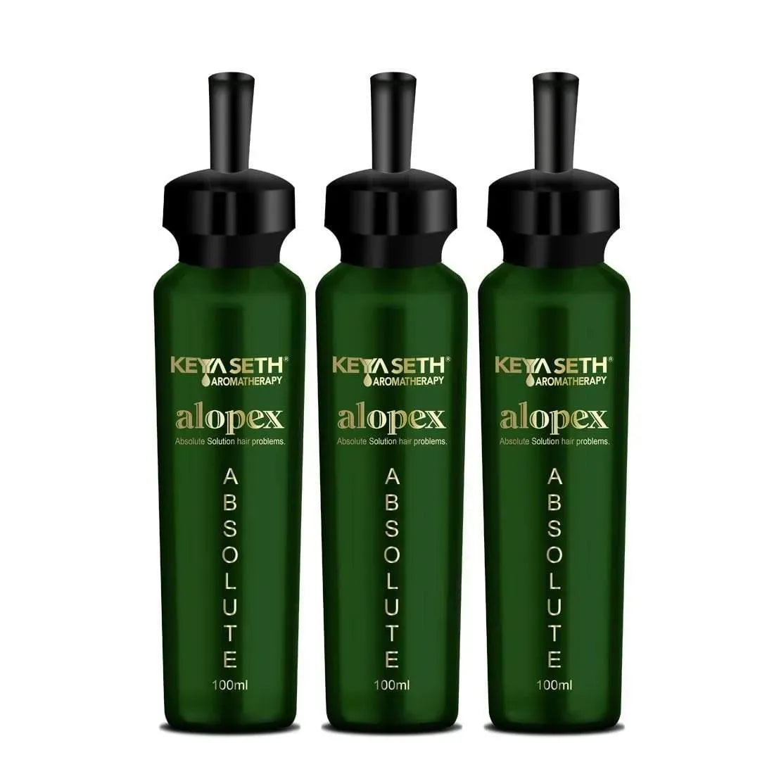 Alopex Absolute, for Acute Hair Fall & Hair Growth Water Based Solution Enriched with Korean Red Ginseng Vitamin H (Biotin) & Vitamin E, B3 & B5 100ml x 3
