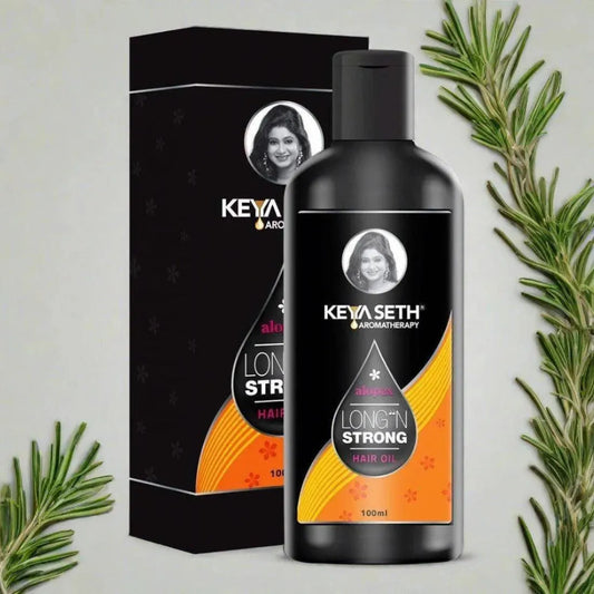 Alopex Long N Strong Hair Oil with Rosemary & Tea Tree Essential Oil – Strengthens Hair, Reduces Hair Fall, Promotes Hair Growth & Nourishes Hair Follicles & Scalp 100ml