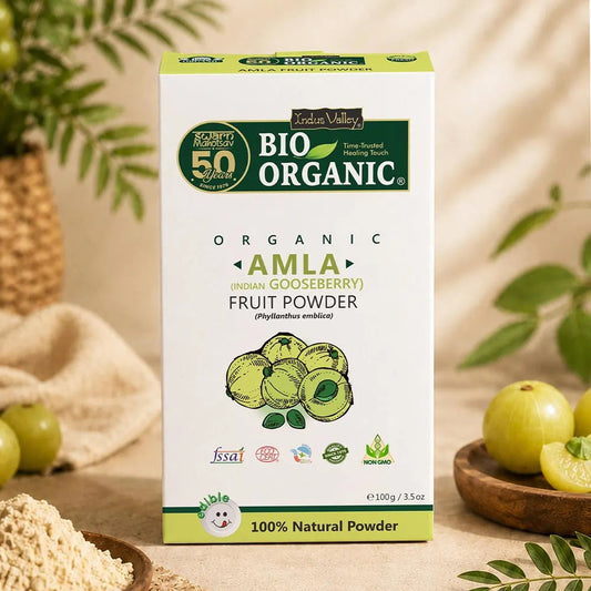 【Indus Valley】 Bio Organic Amla Fruit Powder for Hair Care and Skin｜ビオ オーガニック アムラ フルーツパウダー ヘアケア＆スキン用｜100g