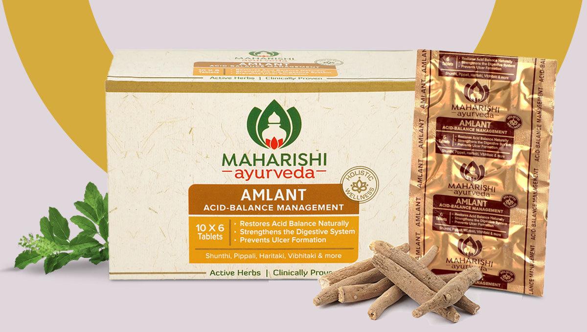 Maharishi Ayurveda Amlant Tablet-Ayurvedic Support for Gut Health & Acidity