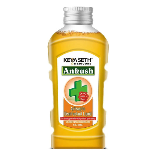 Ankush Antiseptic Disinfectant Liquid - First Aid, Medical, Multipurpose Personal Hygiene & Home Cleaner, Neem, Tulsi & Eucalyptus Essential Oil 100ml