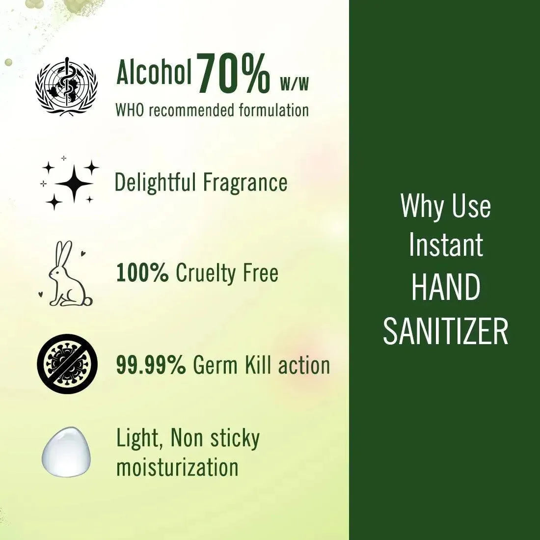 Ankush Hand Sanitizer 70%(w/w) Isopropyl Alcohol (IPA), Enriched with Lavender & Rose Essential Oil 5L