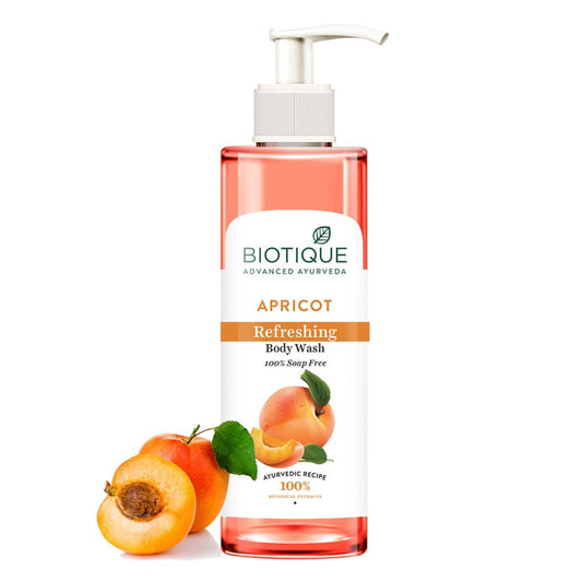 【Biotique】 APRICOT Refreshing Body Wash｜アプリコット リフレッシング ボディウォッシュ｜200ML