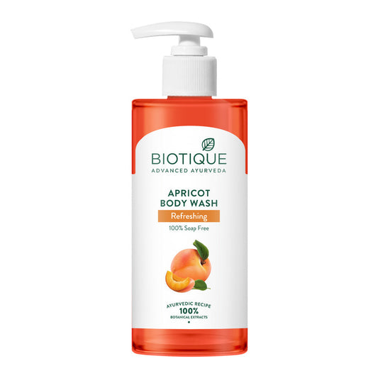 【Biotique】 APRICOT Refreshing Body Wash｜アプリコット リフレッシング ボディウォッシュ｜300ML