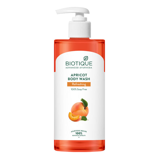 【Biotique】 APRICOT Refreshing Body Wash｜アプリコット リフレッシング ボディウォッシュ｜500ML