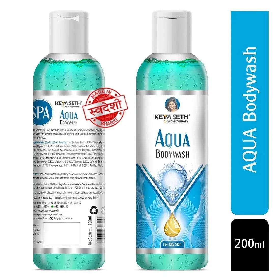Aqua Bodywash, Shower Gel with Skin Conditioner for Dry Skin 200ml