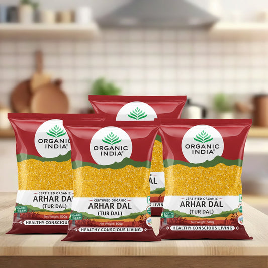 【Organic India】 Arhar Dal (Tur Dal)｜アルハルダル（トゥールダル）｜500 g Pack x 4