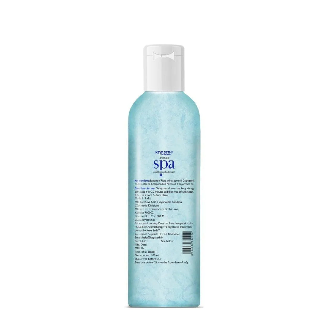 Aromatic Spa Conditioning Body Wash I 100% Soap Free I Enriched with Wheat Germ, Grape Seed , Lavender, Sandalwood, Neem and Peppermint oil 100ml