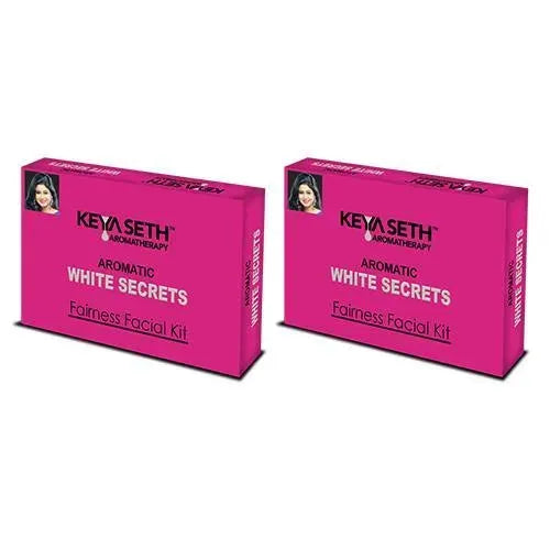 Aromatic White Secrets (Fairness Facial Kit) with Pure Essential oils & Fresh Green Herbs -Instant White, Bright, Shine & Youthful Glow Skin 23g x 3