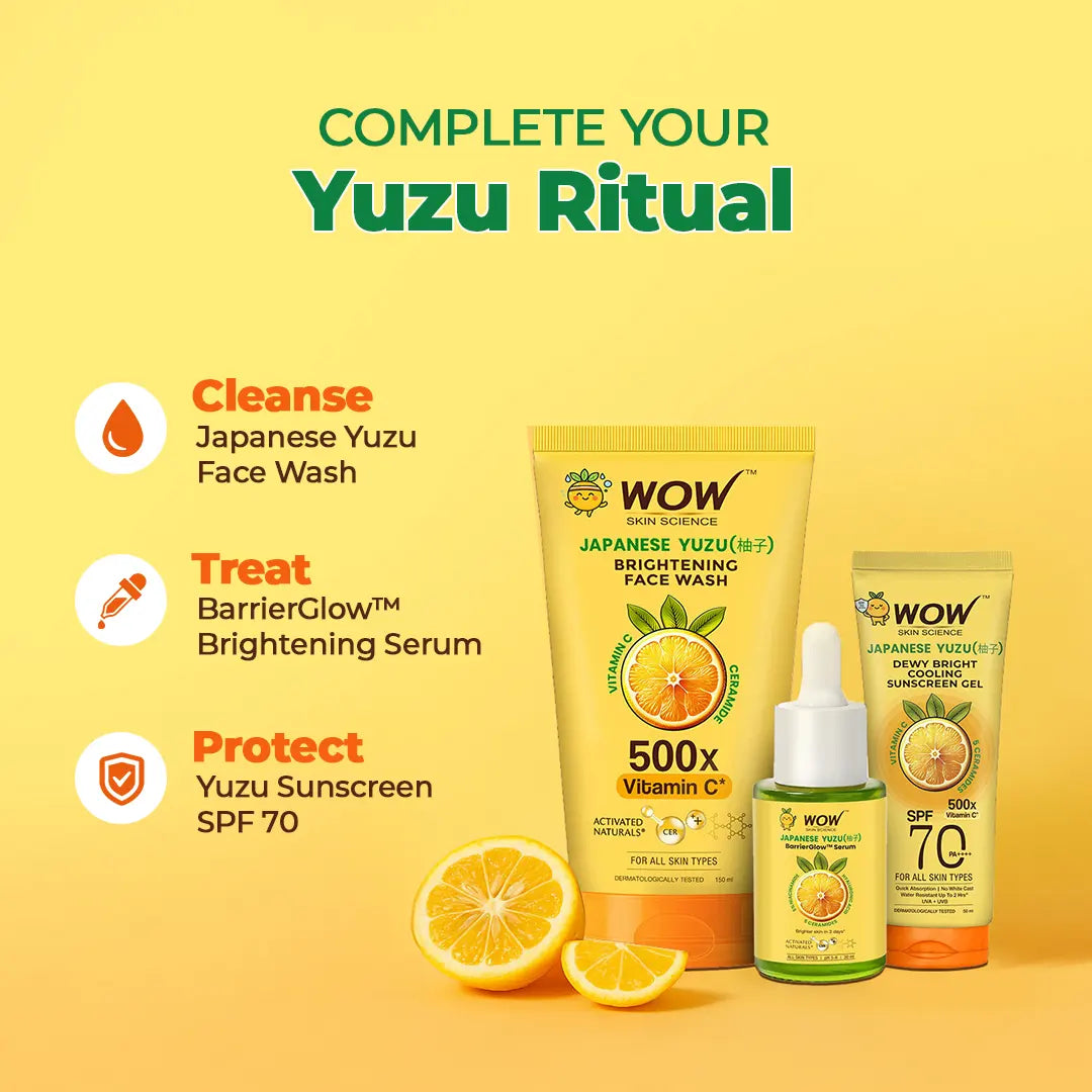 Japanese Yuzu Brightening Skincare Kit 3-Step Glow Enhancer 230ml