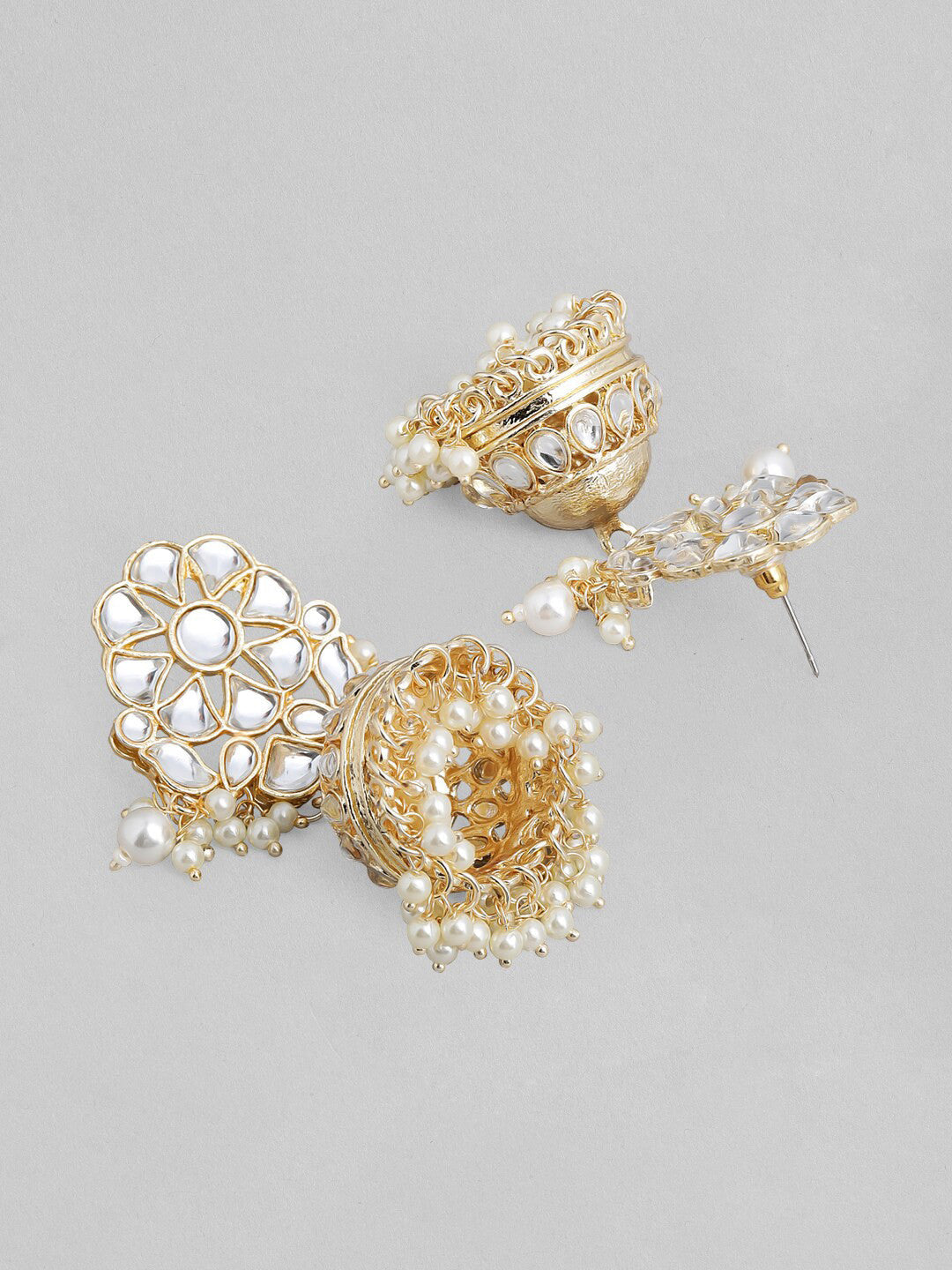 Rubans Gold Plated Festive Kundan Necklace Set Gold