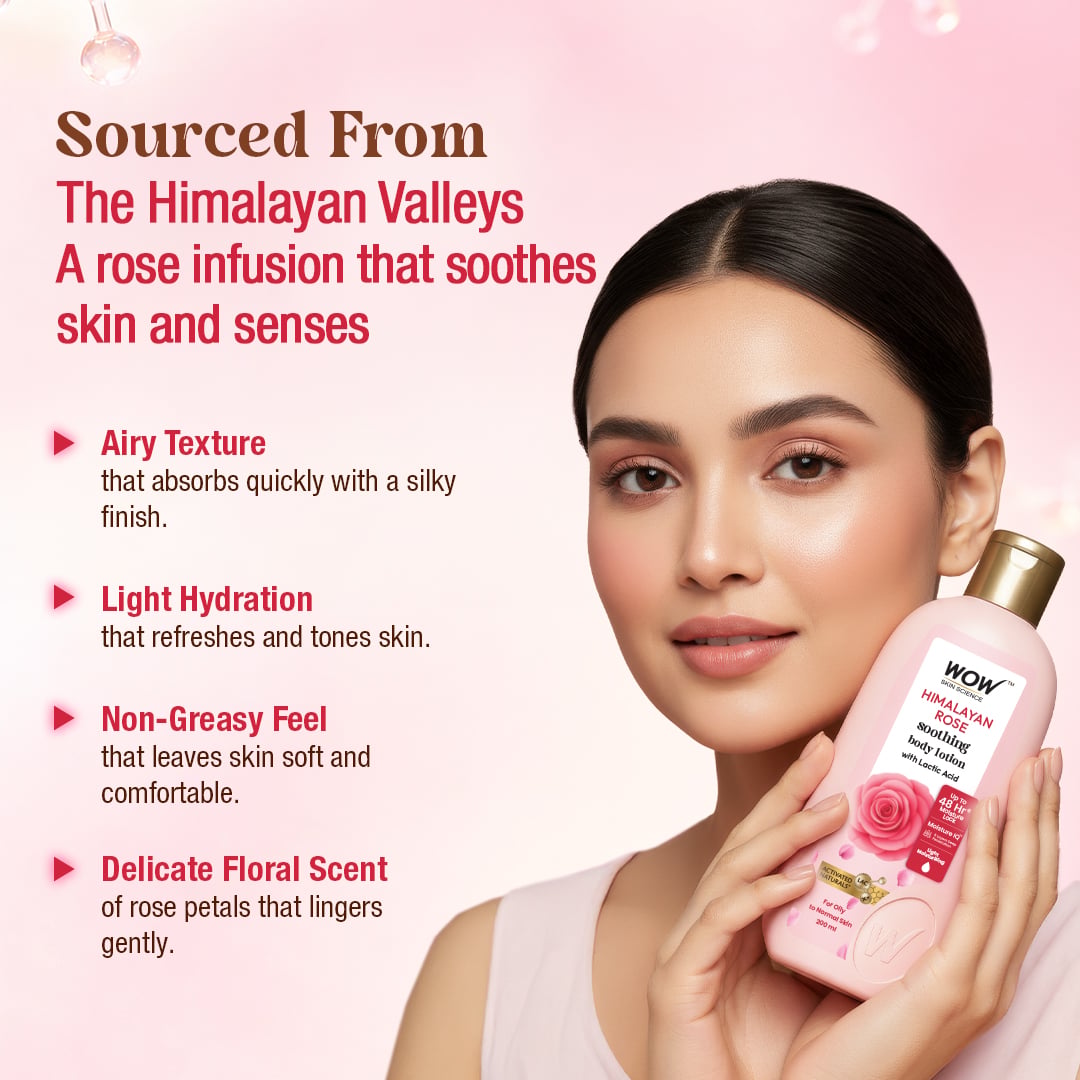 Himalayan Rose Body Lotion Soothing Hydration & Gentle Exfoliation 200ml
