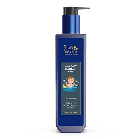 Niraa Baby Body Wash with Natural Ghee | No Tear Hydration (9 herbs, 200ml) 200ml