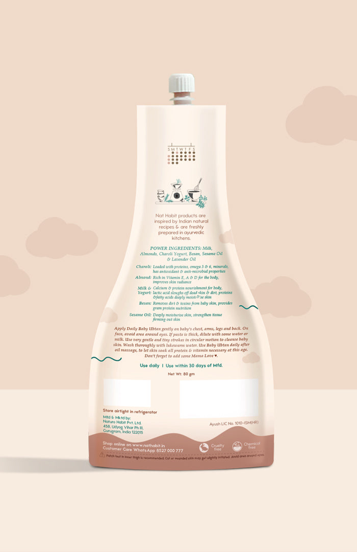 Fresh Baby Daily Ubtan - Milk & Nut 80g