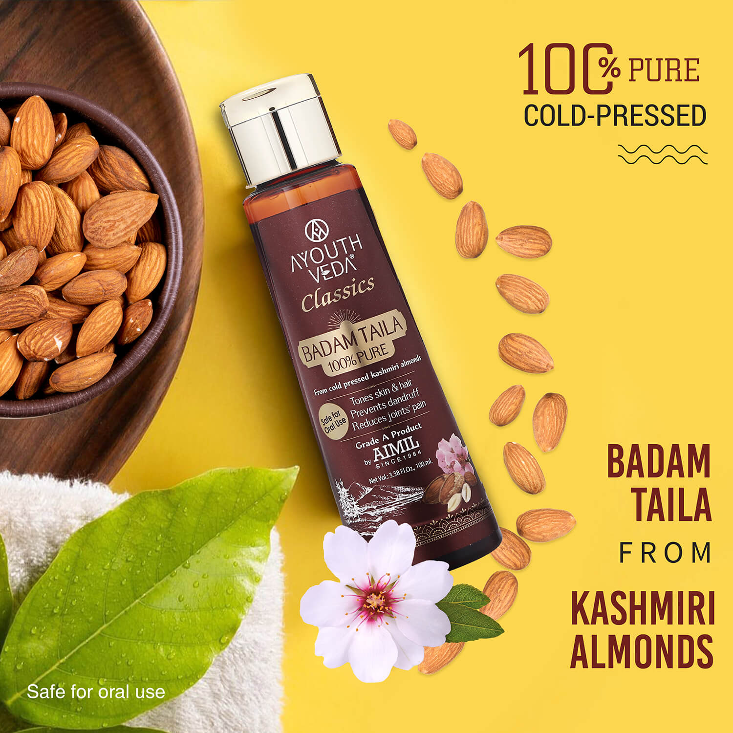 Badam Taila | 100% Pure Almond Oil ( Net Qty- 100ml) 100ml