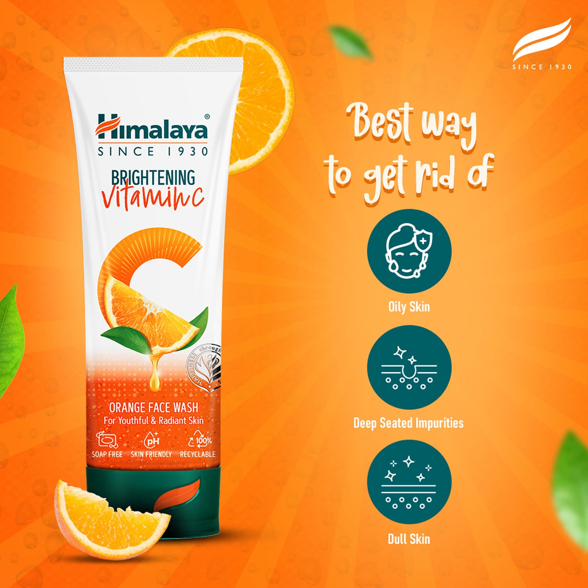 Himalaya Brightening Vitamin C Orange Face Wash 100ml