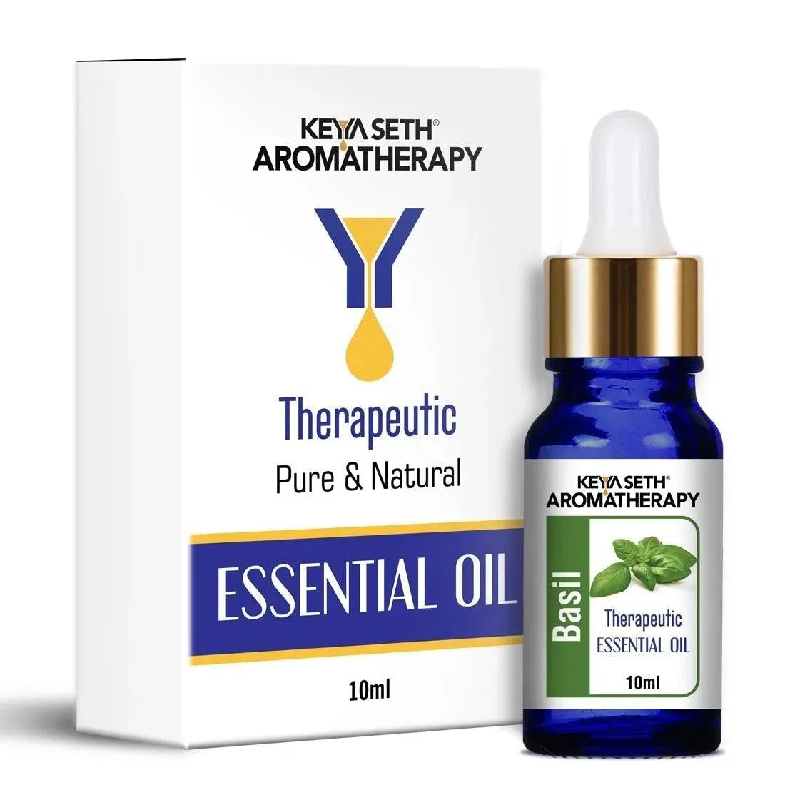 Basil Essential Oil, Therapeutic, Pure & Natural, Holy Basil (Tulsi) Spiritual Concentration, Headache, Digestive & Antiseptic 10ml 10ml