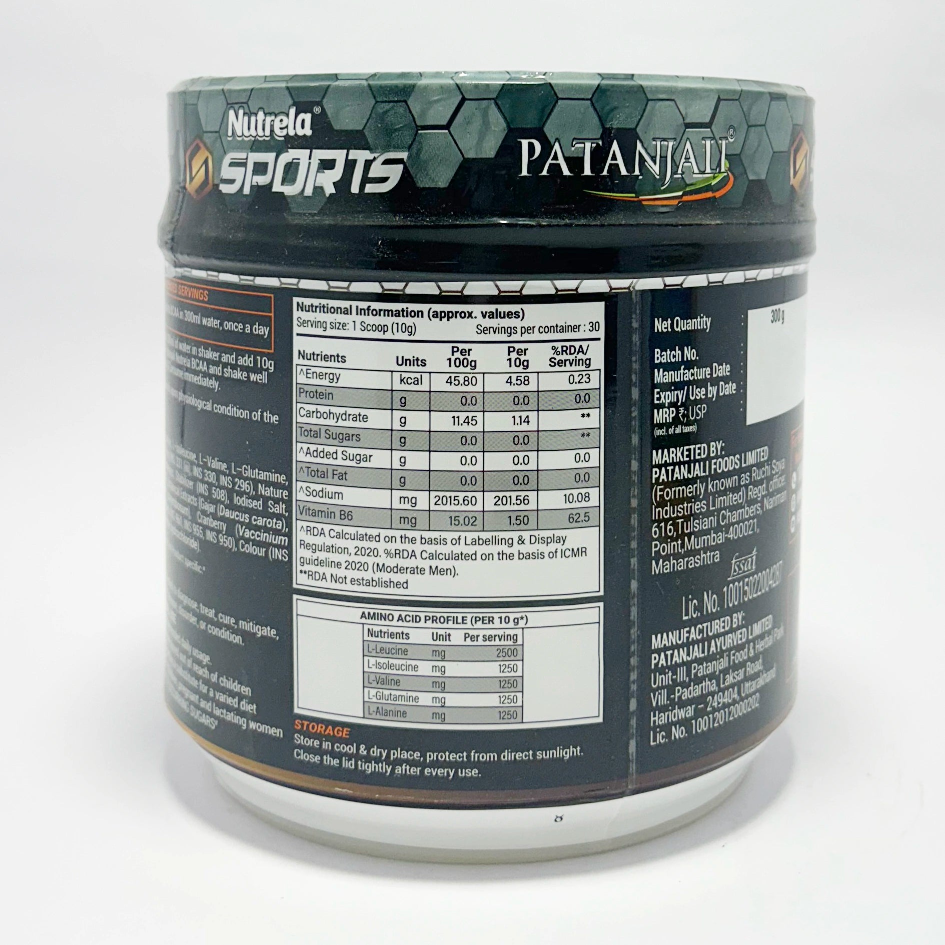 Patanjali Nutrela Sports BCAA Powder (Watermelon Flavour)