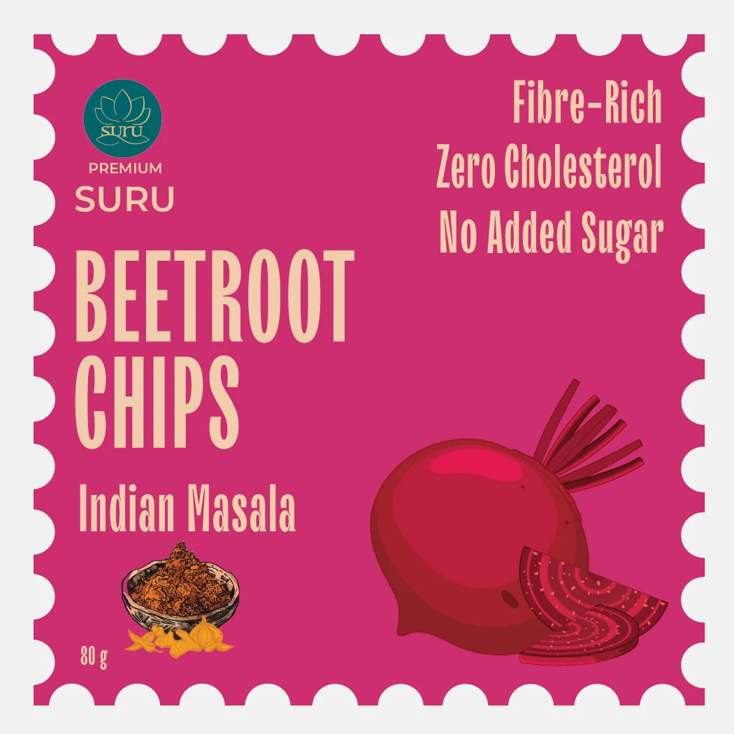【SURU】 Premium Beetroot Chips Indian Masala｜プレミアム ビーツチップス インディアンマサラ｜80g