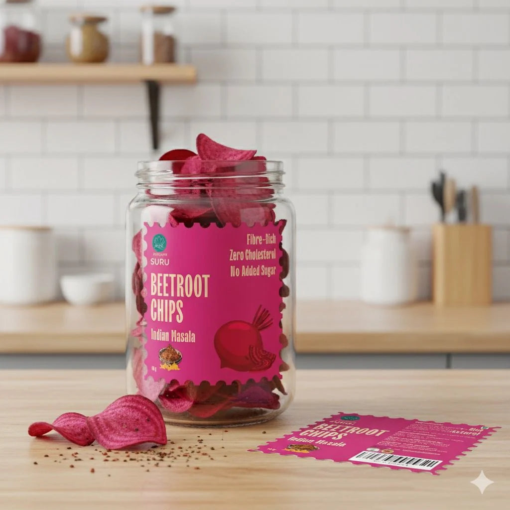 【SURU】 Premium Beetroot Chips Indian Masala｜プレミアム ビーツチップス インディアンマサラ｜80g