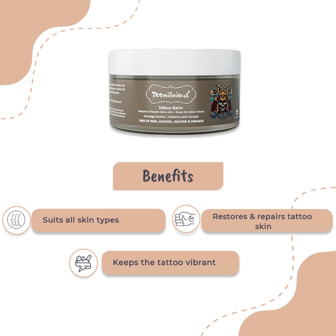 Teenilicious Tattoo Balm - Tattoo Aftercare Cream For Old & New Tattoos