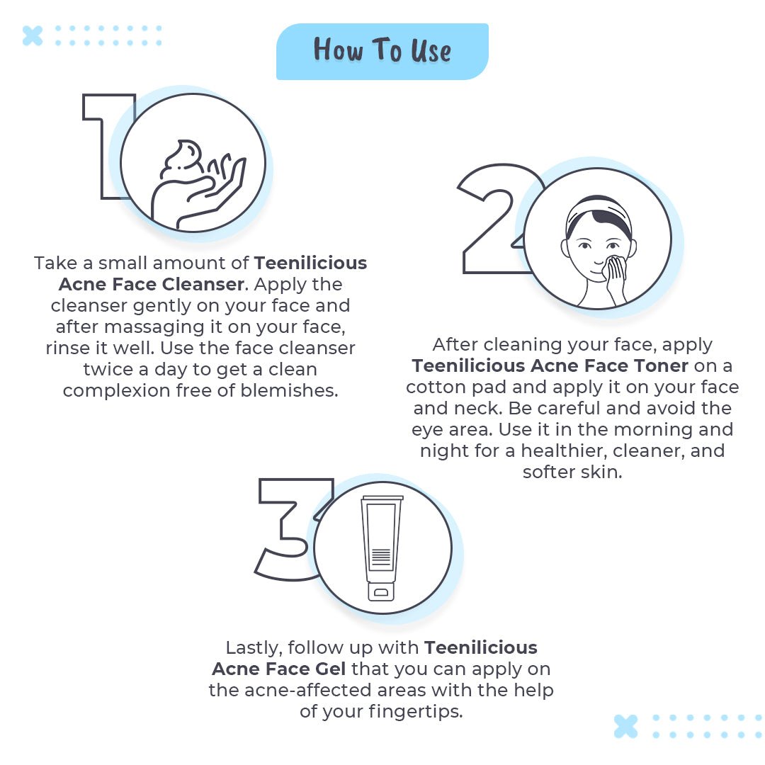 Teenilicious Benzoyl Peroxide Acne Care Kit 190ml - Inflammatory Acne Treatment 190ml