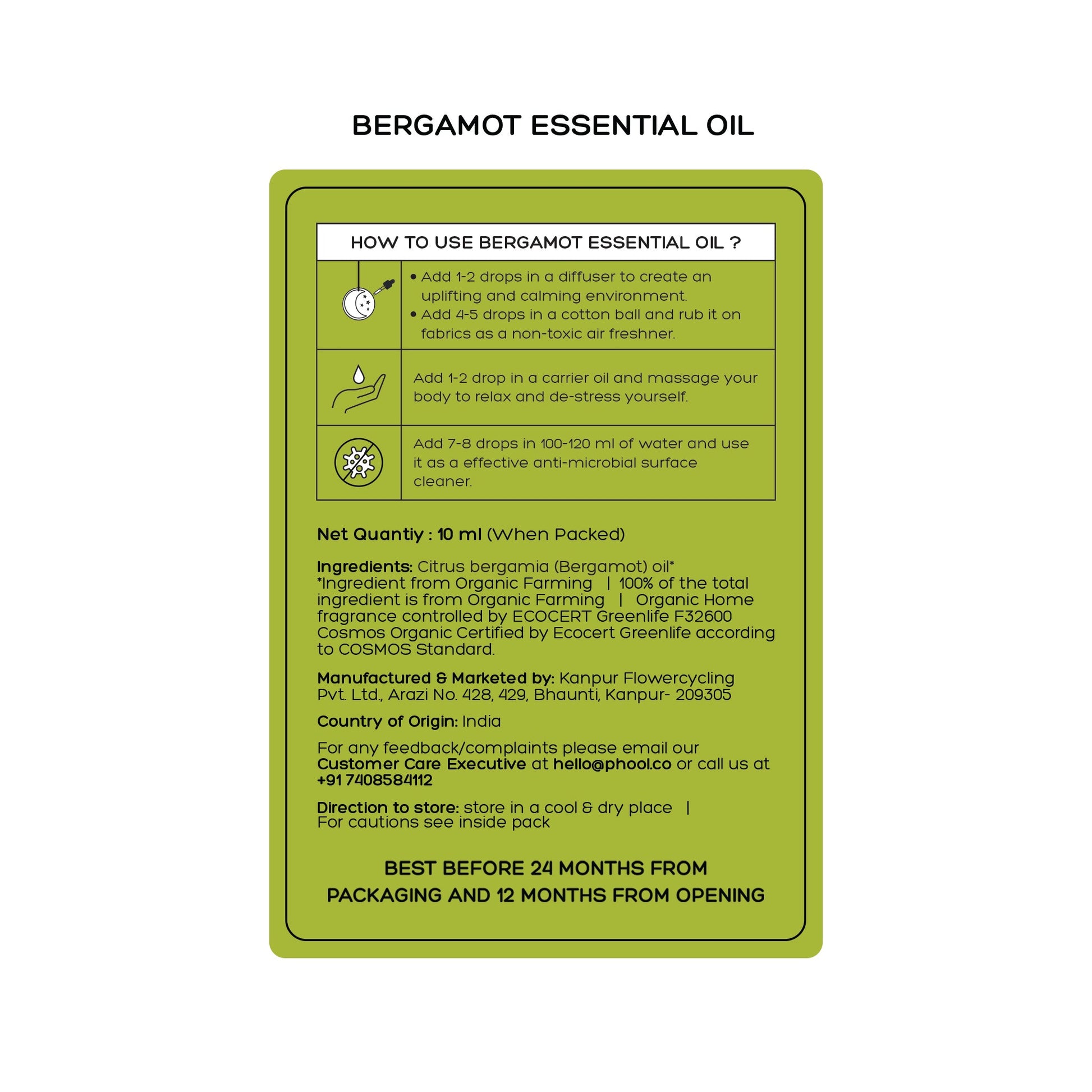 Bergamot Essential Oil (10ml)