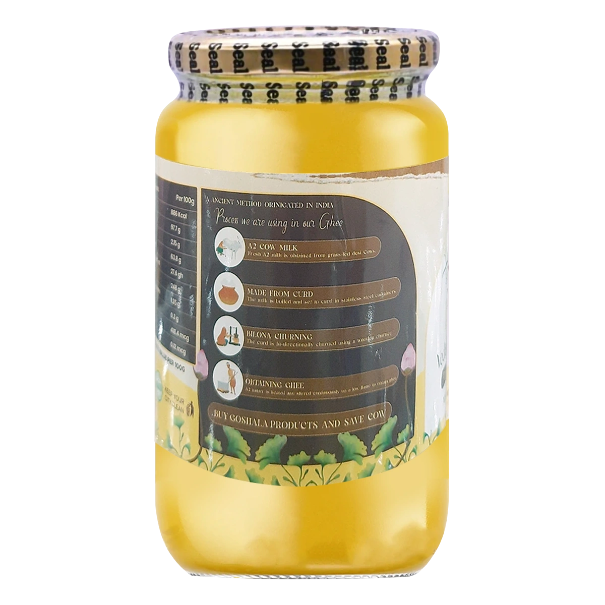 【Patanjali】 Bilona Vedlakshna A2 Cow Ghee｜ビローナ ヴェドラクシュナ A2 カウギー｜1L