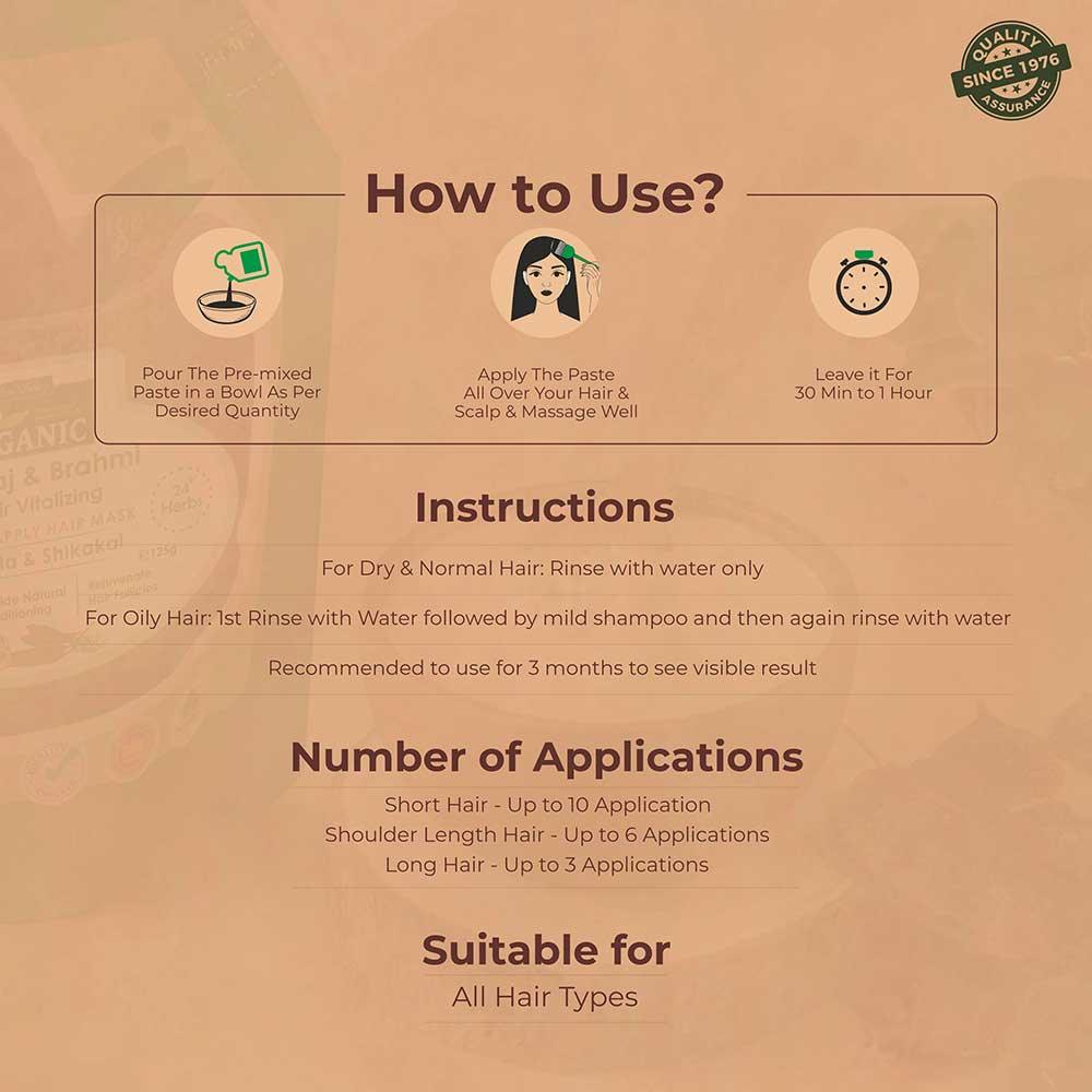 Ready-to-Apply Hair Repair Mask With Bhringraj & Brahmi - 150gm 150g