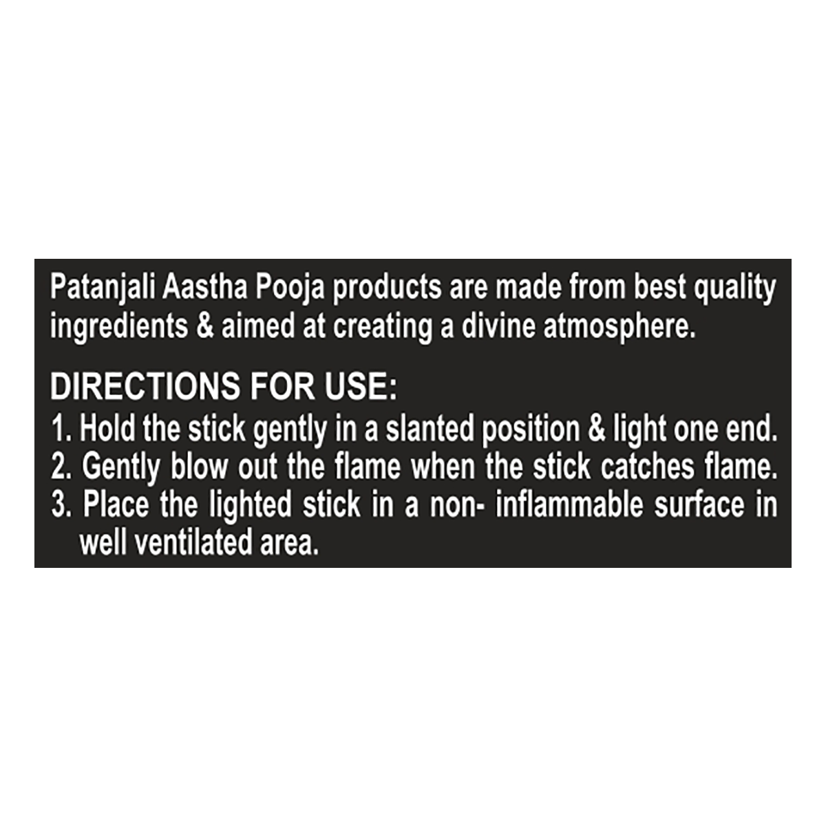 Aastha Dry Dhoop Sticks Blackpearl -8 N