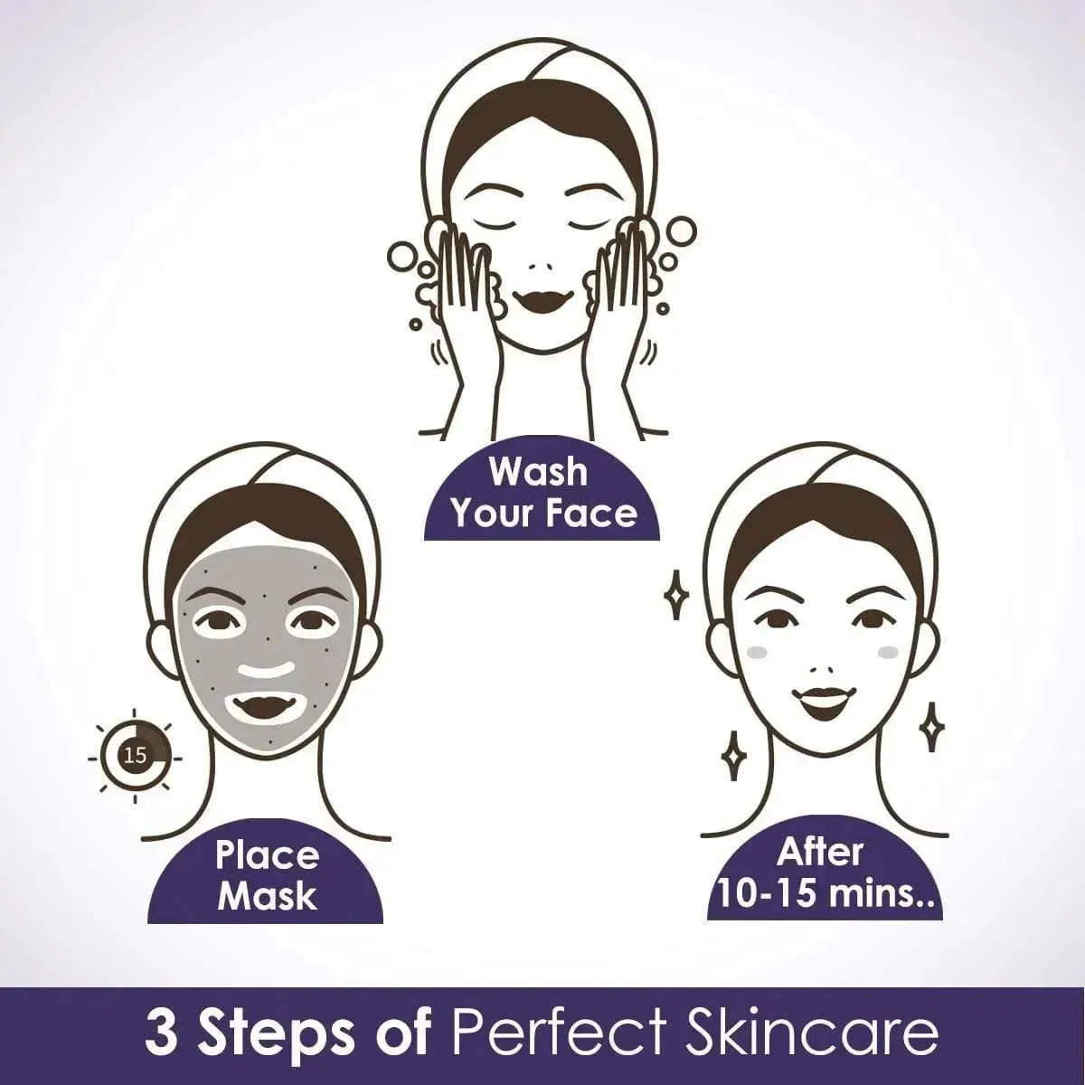 Blueberry Face Brightening Mask, Vitamin C & A, Chamomile Extract for Skin Lightening & Nourishing Face Sheet Mask Pack of 6