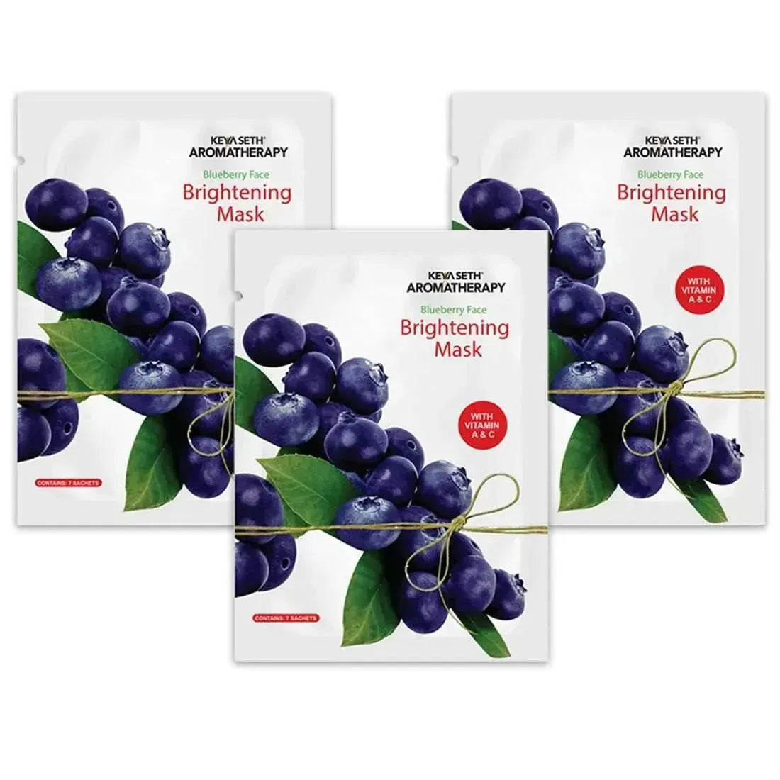 Blueberry Face Brightening Mask, Vitamin C & A, Chamomile Extract for Skin Lightening & Nourishing Face Sheet Mask Pack of 1