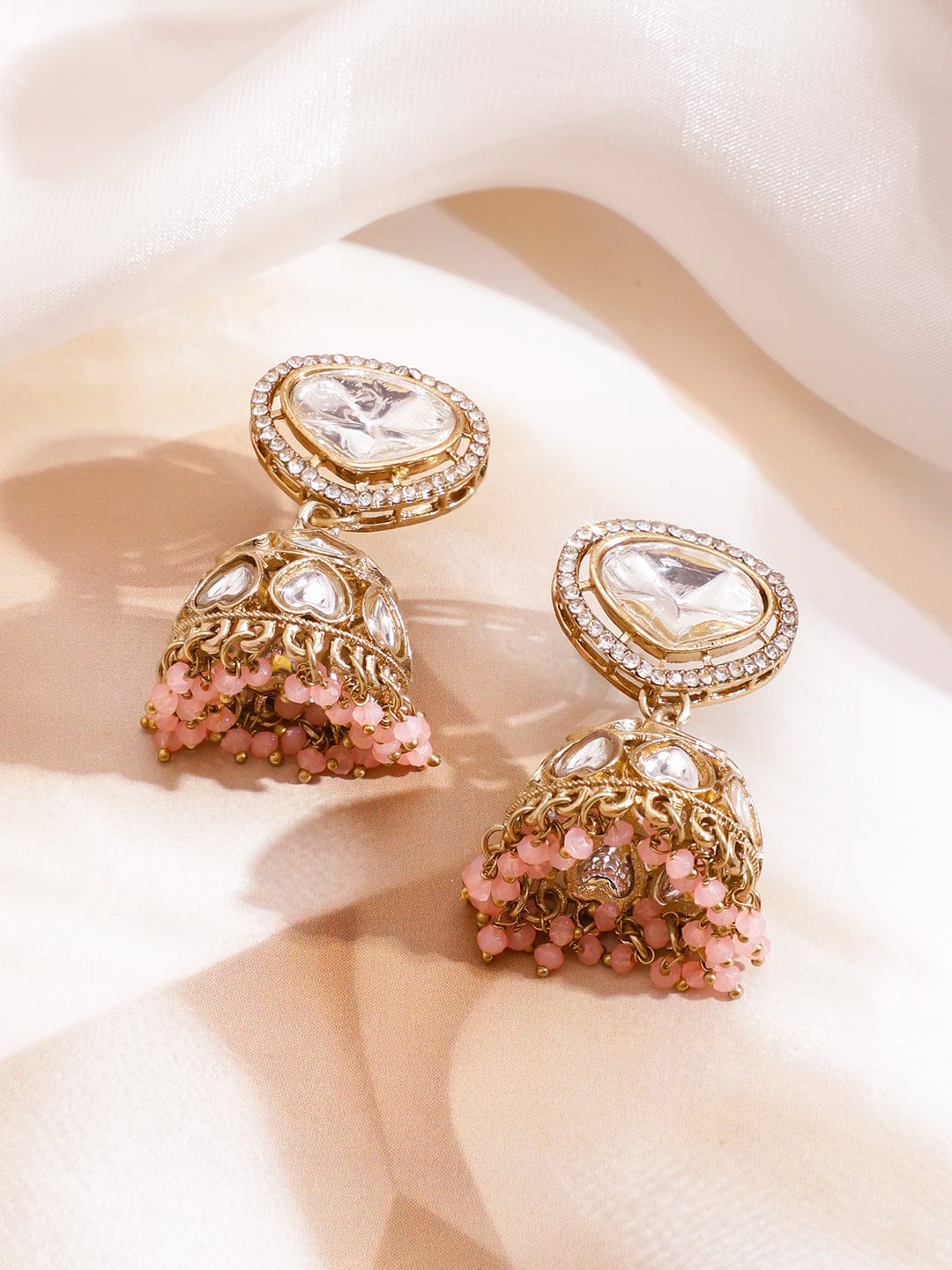 Blush with Polki Kundan Necklace Set フリーサイズ