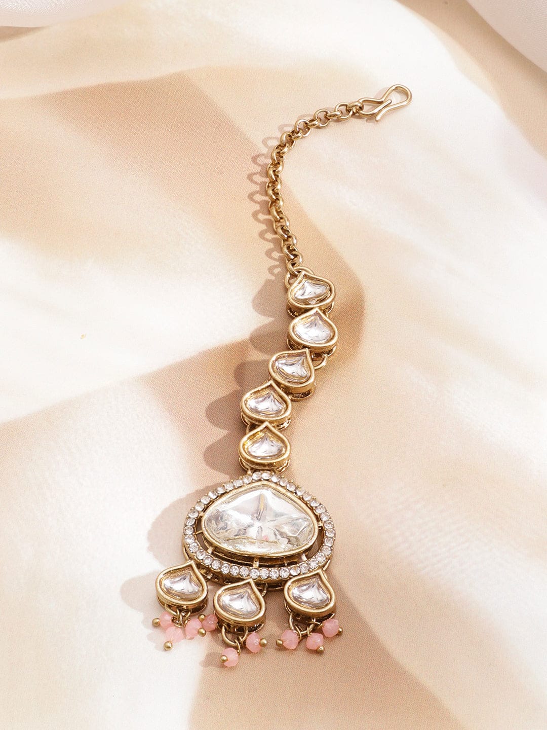 Blush with Polki Kundan Necklace Set フリーサイズ