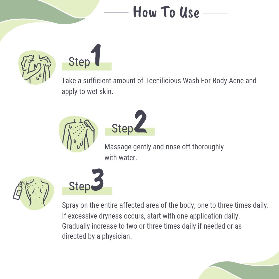 Teenilicious Body Acne Care Kit - Salicylic Acid + Azelaic Acid + Tea Tree Oil + Retinol For All Body Acne